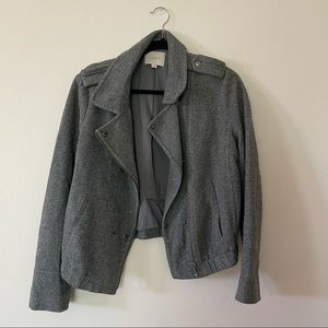 LOFT Grey Motorcycle Jacket (Size Medium)